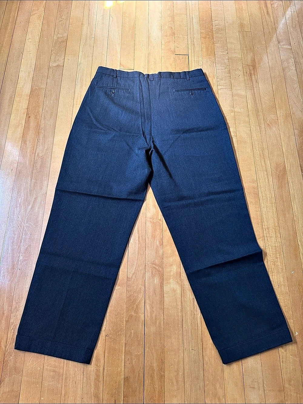 Chaps Ralph Lauren Pleated Trousers Dress Pants charcoal grey Waist men’s 36x30